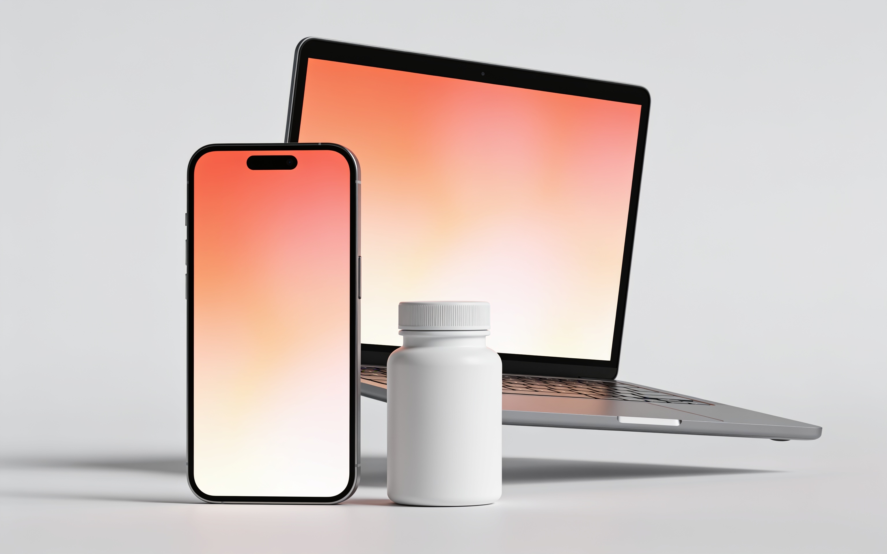 Phone and laptop showing a product page and funnel
